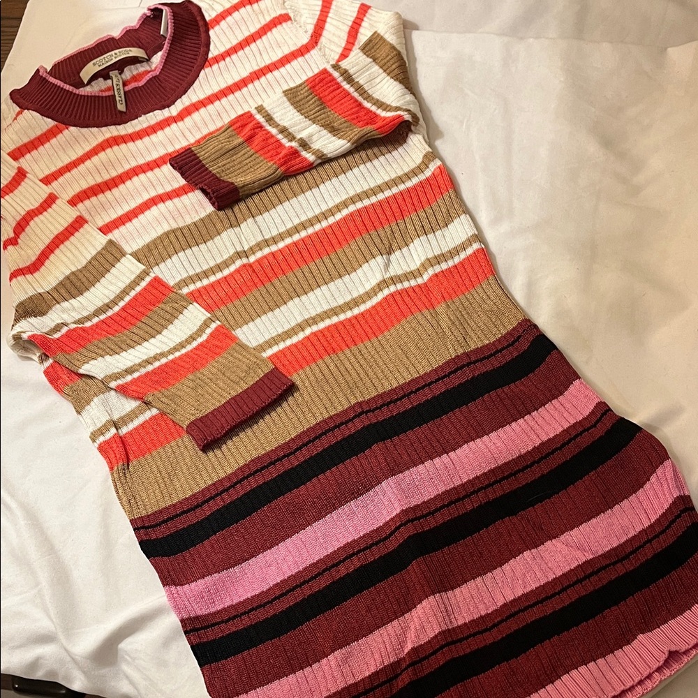 Scotch and Soda Striped Ribbed Knit top